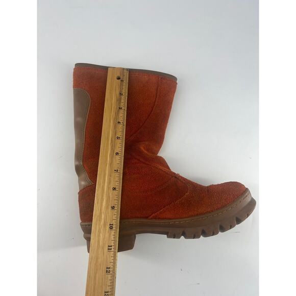 Keen Wilamette Mid Calf Boots Womens Size 6.5 Orange Suede Waterproof Pull On - Picture 4 of 10